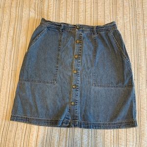 Denim Button Down Skirt